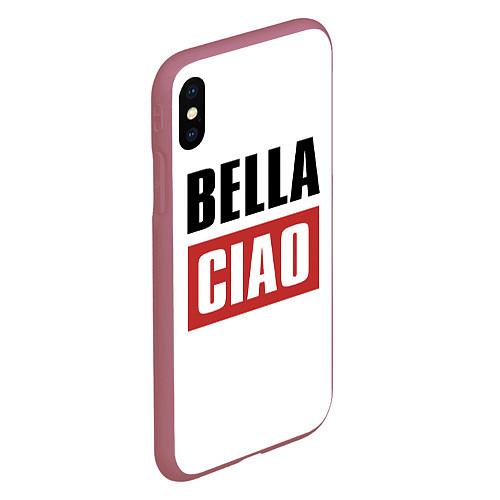 Чехол iPhone XS Max матовый Bella Ciao / 3D-Малиновый – фото 2