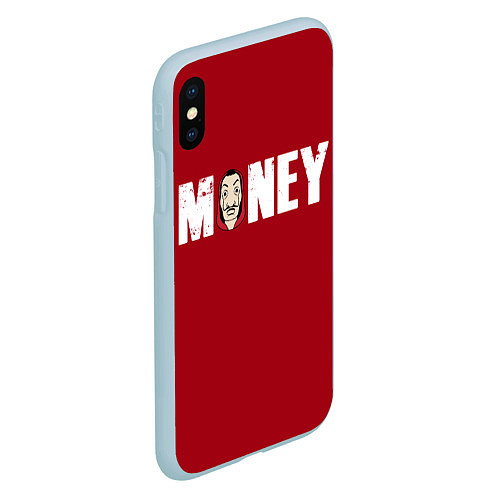 Чехол iPhone XS Max матовый Money / 3D-Голубой – фото 2