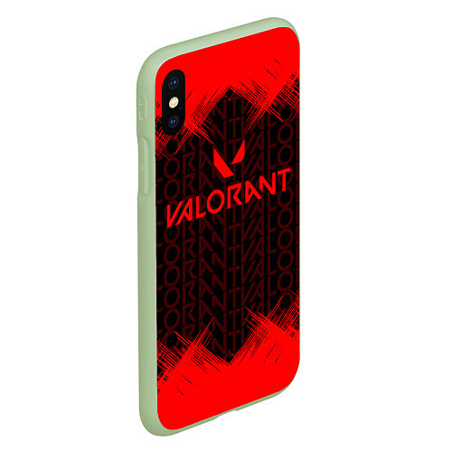 Чехол iPhone XS Max матовый Valorant / 3D-Салатовый – фото 2