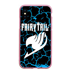 Чехол iPhone XS Max матовый Fairy Tail, цвет: 3D-розовый