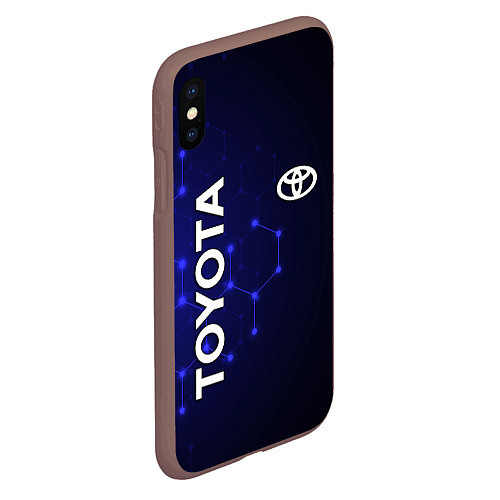 Чехол iPhone XS Max матовый TOYOTA / 3D-Коричневый – фото 2