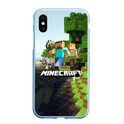 Чехол iPhone XS Max матовый Minecraft