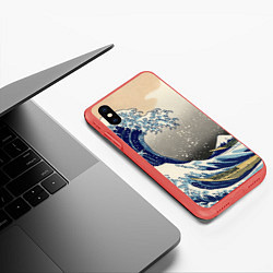 Чехол iPhone XS Max матовый ЯПОНСКАЯ КАРТИНА, цвет: 3D-красный — фото 2