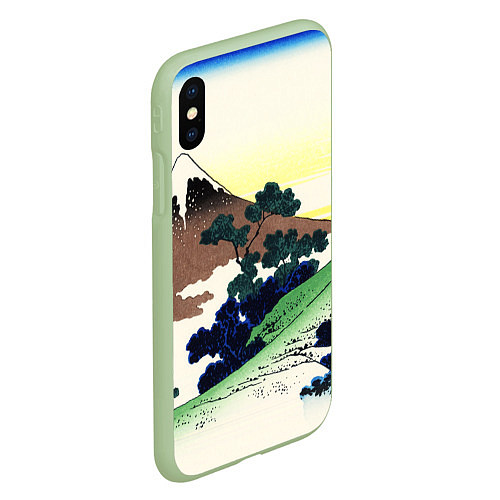 Чехол iPhone XS Max матовый ЯПОНИЯ / 3D-Салатовый – фото 2