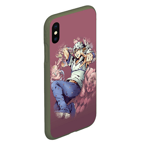 Чехол iPhone XS Max матовый JoJo / 3D-Темно-зеленый – фото 2