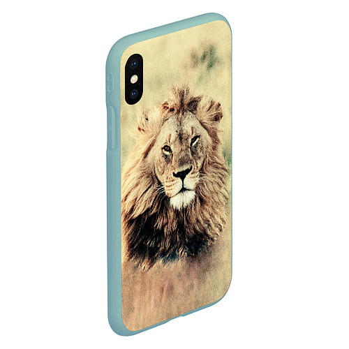 Чехол iPhone XS Max матовый Lion King / 3D-Мятный – фото 2