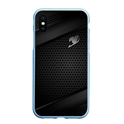 Чехол iPhone XS Max матовый Fairy Tail, цвет: 3D-голубой
