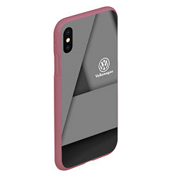 Чехол iPhone XS Max матовый VOLKSWAGEN, цвет: 3D-малиновый — фото 2