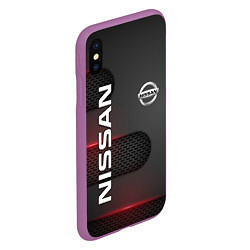 Чехол iPhone XS Max матовый NISSAN, цвет: 3D-фиолетовый — фото 2