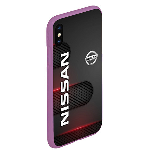 Чехол iPhone XS Max матовый NISSAN / 3D-Фиолетовый – фото 2