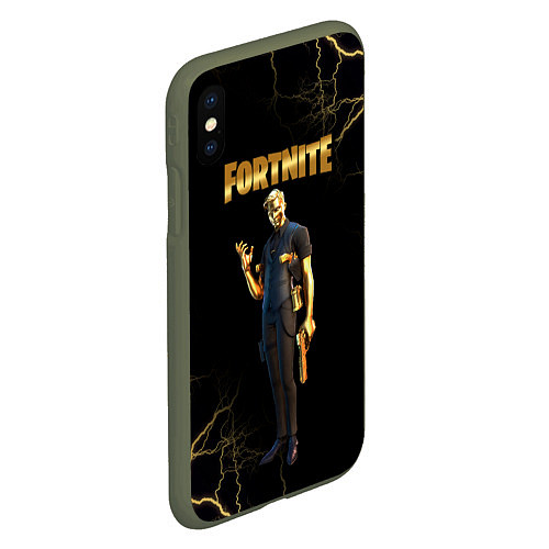 Чехол iPhone XS Max матовый Gold Midas Fortnite 2 / 3D-Темно-зеленый – фото 2