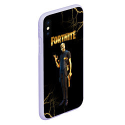 Чехол iPhone XS Max матовый Gold Midas Fortnite 2, цвет: 3D-светло-сиреневый — фото 2