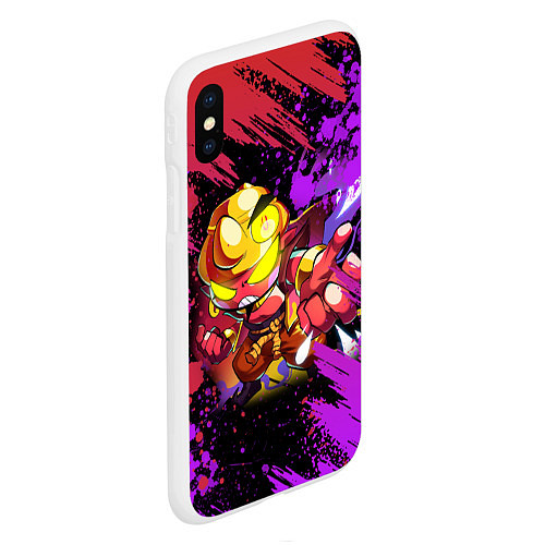 Чехол iPhone XS Max матовый BRAWL STARS / 3D-Белый – фото 2