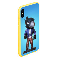 Чехол iPhone XS Max матовый Brawl Stars Crow, цвет: 3D-желтый — фото 2