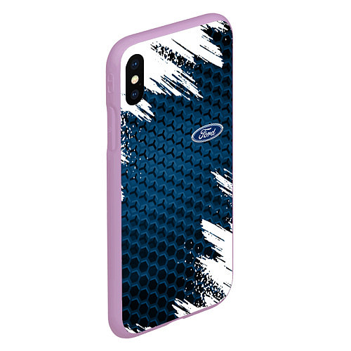 Чехол iPhone XS Max матовый FORD / 3D-Сиреневый – фото 2