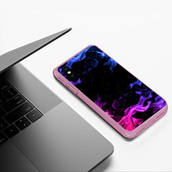 Чехол iPhone XS Max матовый ОГОНЬ НЕОН, цвет: 3D-розовый — фото 2