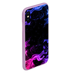 Чехол iPhone XS Max матовый ОГОНЬ НЕОН, цвет: 3D-сиреневый — фото 2