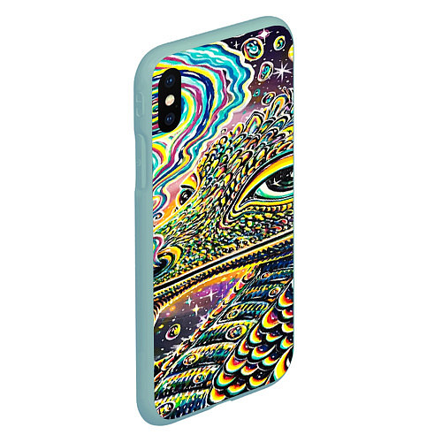 Чехол iPhone XS Max матовый ИМПРЕССИОНИЗМ / 3D-Мятный – фото 2