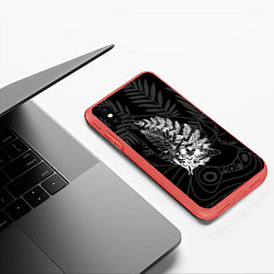 Чехол iPhone XS Max матовый ЭЛЛИ ТАТУИРОВКА, цвет: 3D-красный — фото 2