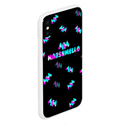 Чехол iPhone XS Max матовый Marshmello, цвет: 3D-белый — фото 2