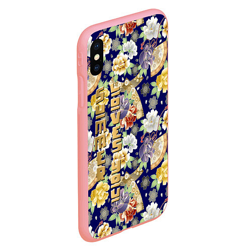 Чехол iPhone XS Max матовый Пионы Японии Summer Loves You / 3D-Баблгам – фото 2
