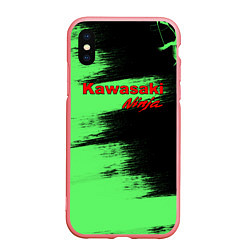 Чехол iPhone XS Max матовый Kawasaki, цвет: 3D-баблгам