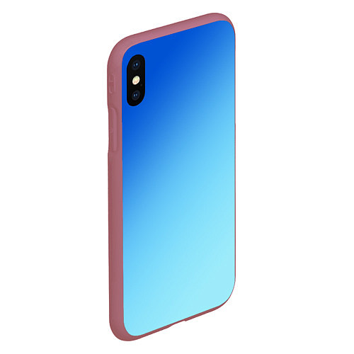 Чехол iPhone XS Max матовый Blue / 3D-Малиновый – фото 2