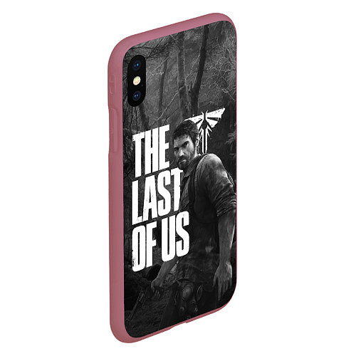 Чехол iPhone XS Max матовый THE LAST OF US / 3D-Малиновый – фото 2