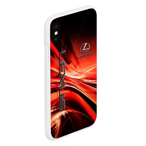 Чехол iPhone XS Max матовый LEXUS / 3D-Белый – фото 2