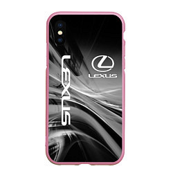 Чехол iPhone XS Max матовый LEXUS, цвет: 3D-розовый