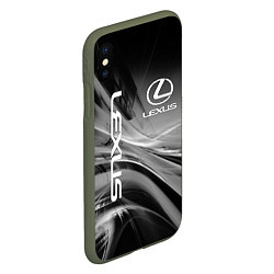 Чехол iPhone XS Max матовый LEXUS, цвет: 3D-темно-зеленый — фото 2