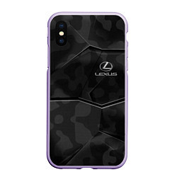 Чехол iPhone XS Max матовый LEXUS, цвет: 3D-светло-сиреневый