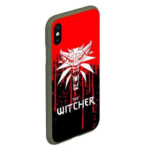 Чехол iPhone XS Max матовый The Witcher / 3D-Темно-зеленый – фото 2