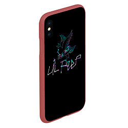 Чехол iPhone XS Max матовый Lil Peep, цвет: 3D-красный — фото 2