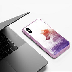 Чехол iPhone XS Max матовый ВОЛК D, цвет: 3D-сиреневый — фото 2