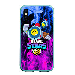 Чехол iPhone XS Max матовый BRAWL STARS NANI, цвет: 3D-мятный