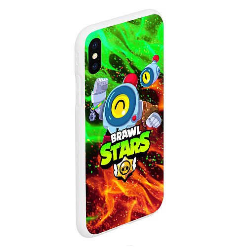 Чехол iPhone XS Max матовый BRAWL STARS NANI / 3D-Белый – фото 2