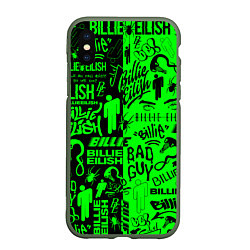 Чехол iPhone XS Max матовый BILLIE EILISH БИЛЛИ АЙЛИШ, цвет: 3D-темно-зеленый