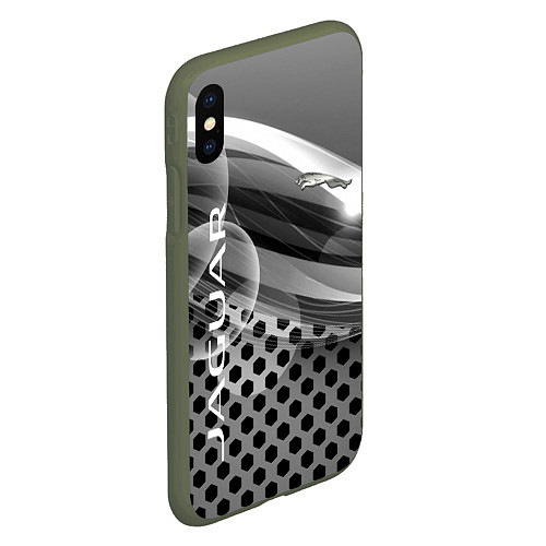 Чехол iPhone XS Max матовый JAGUAR / 3D-Темно-зеленый – фото 2