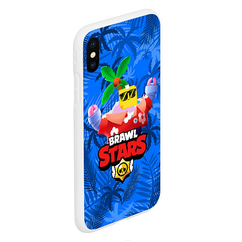 Чехол iPhone XS Max матовый BRAWL STARS SPROUT / 3D-Белый – фото 2