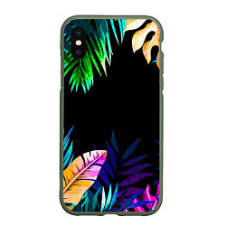 Чехол iPhone XS Max матовый Тропическая Ночь