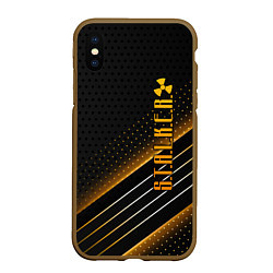 Чехол iPhone XS Max матовый S T A L K E R, цвет: 3D-коричневый