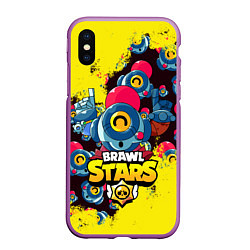 Чехол iPhone XS Max матовый NANI Brawl Stars, цвет: 3D-фиолетовый