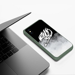 Чехол iPhone XS Max матовый FAIRY TAIL ХВОСТ ФЕИ, цвет: 3D-темно-зеленый — фото 2