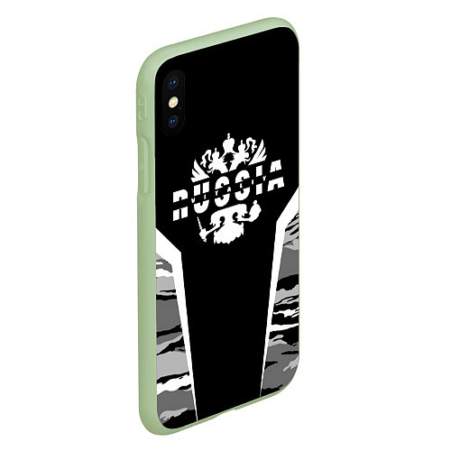 Чехол iPhone XS Max матовый Виталий - камуфляж / 3D-Салатовый – фото 2