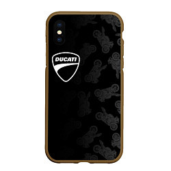 Чехол iPhone XS Max матовый DUCATI 1, цвет: 3D-коричневый