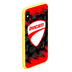 Чехол iPhone XS Max матовый DUCATI 2, цвет: 3D-желтый — фото 2