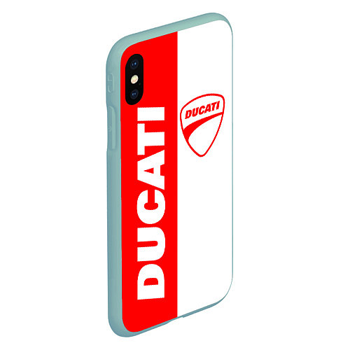 Чехол iPhone XS Max матовый DUCATI 4 / 3D-Мятный – фото 2