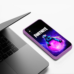 Чехол iPhone XS Max матовый FORTNITE ASTROJACK, цвет: 3D-фиолетовый — фото 2