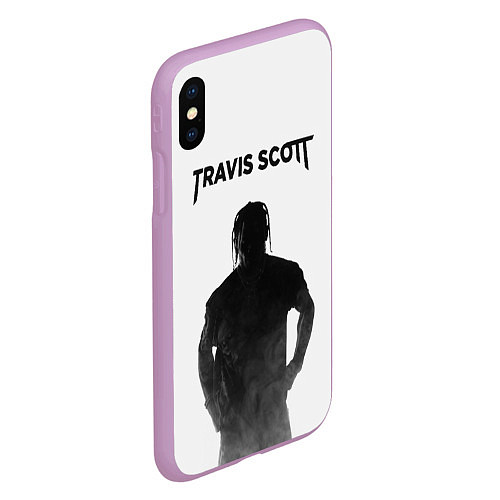 Чехол iPhone XS Max матовый TRAVIS SCOTT / 3D-Сиреневый – фото 2